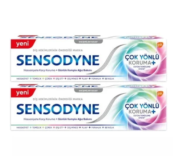 خمیر دندان سنسوداین Çok Yönlü Koruma بسته 2 عددی Sensodyne
