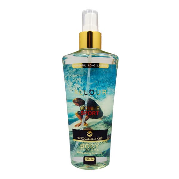 بادی اسپلش مردانه وودلایک مدل Allour Homme Sport حجم 250 میل — تصویر ۲