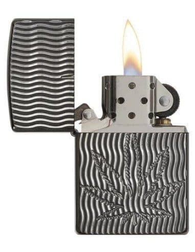 فندک زیپو مدل Zippo 29612 (Leaf Black Ice) — تصویر ۲