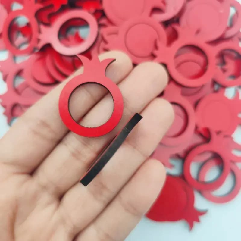 برش حلقه انار چوبی (100عددی)