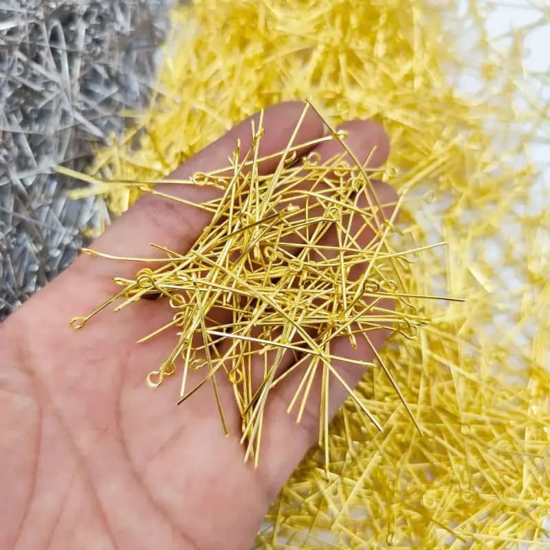 میخ ته گرد طلایی 3.5سانت(20گرمی)عمده و جزئی