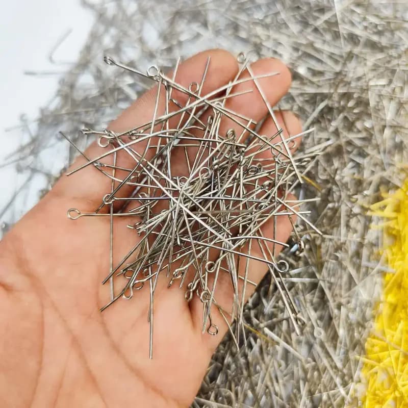 میخ ته گرد نقره ای4/5سانت(20 گرمی)عمده و جزئی