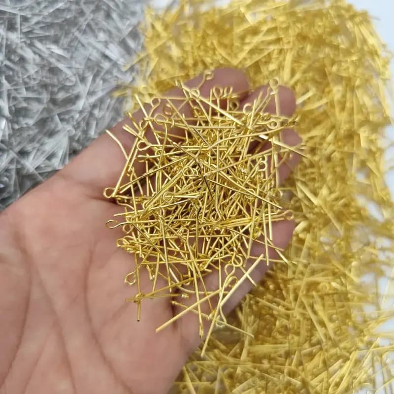 میخ ته گرد طلایی 2.6سانت(20 گرمی)عمده و جزئی