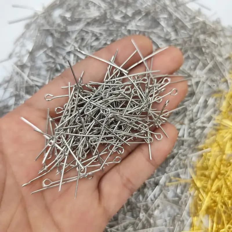 میخ ته گرد نقره ای 2.6سانت(20 گرمی)عمده و جزئی