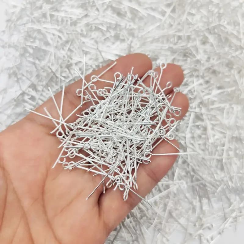 میخ ته گرد نقره ای روشن 2.4سانت(20 گرمی)عمده و جزئی