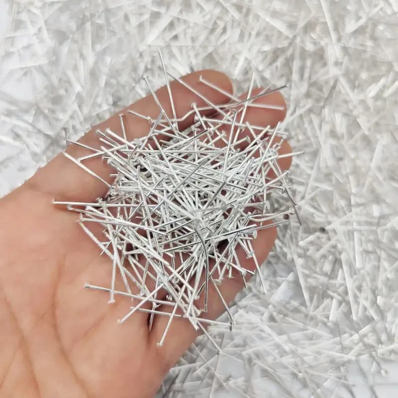 میخ ته صاف نقره ای روشن 2.8سانت(20گرمی)عمده و جزئی
