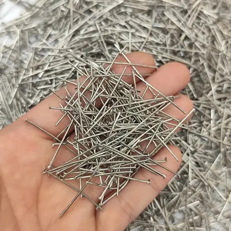 میخ ته صاف نقره ای 3 سانت(20گرمی)عمده و جزئی