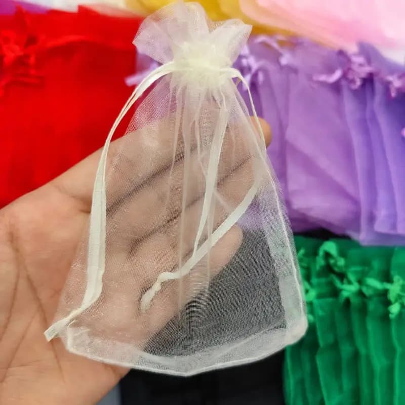 کیسه حریر شیری 8*12سانت (50عددی)