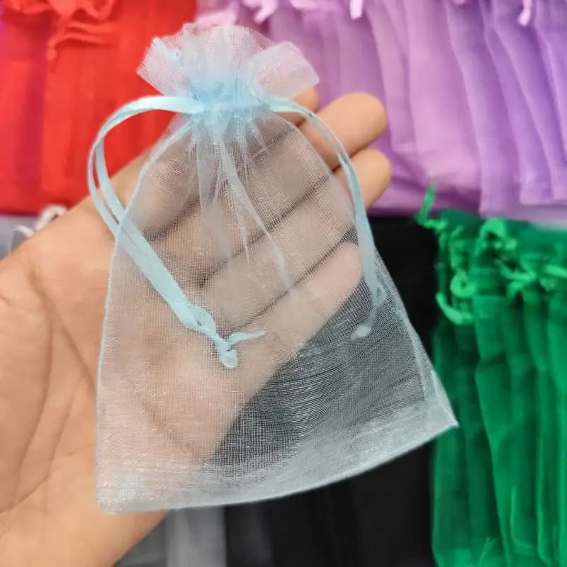 کیسه حریر آبی 8*12سانت (50عددی)