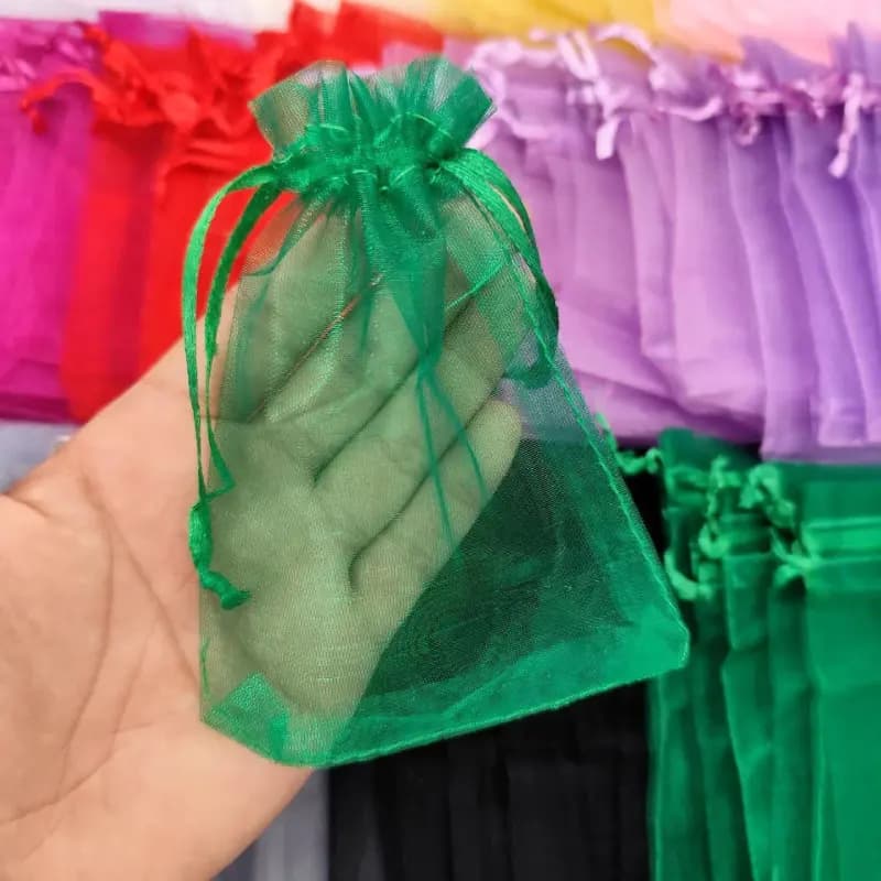 کیسه حریر سبز 8*12سانت (50عددی)