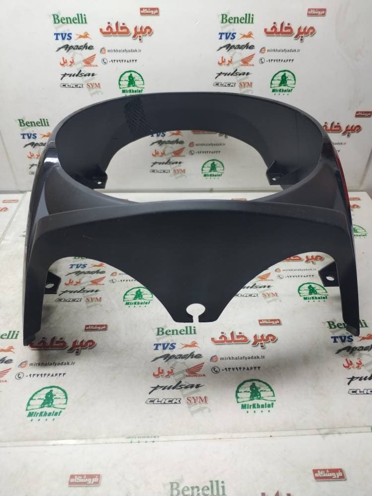 قاب کنسول بلوری چراغ جلو موتور باکسر (بوکسر) 125 150 و طرح بوکسر و رهرو مشکی — تصویر ۲