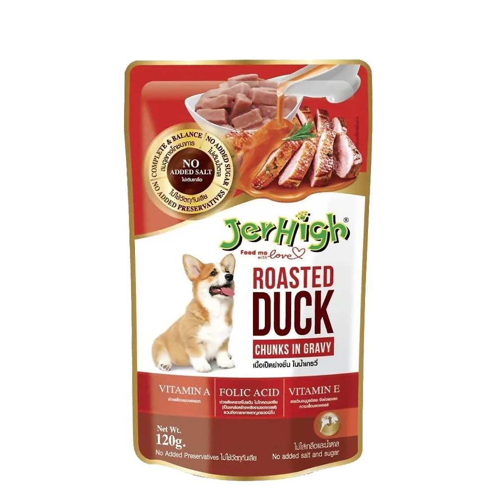 پوچ سگ جرهای 120g JerHigh Roasted Duck