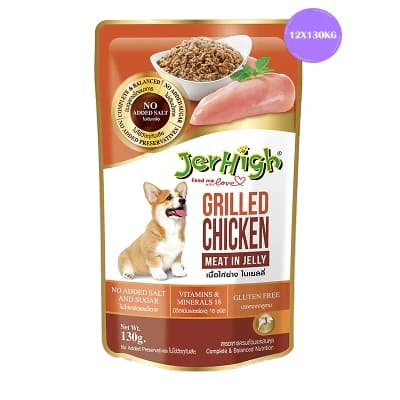 پوچ سگ جرهای 120g JerHigh Grilled Chicken