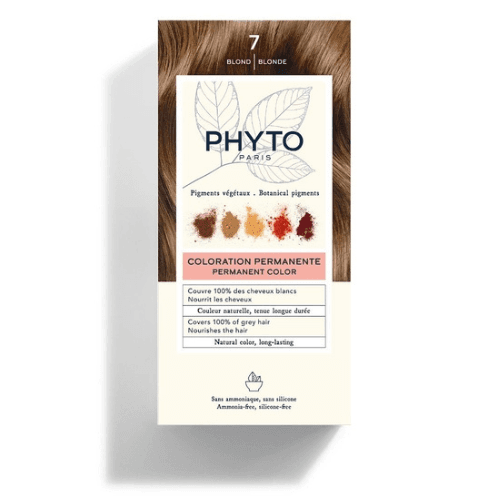 رنگ موی بدون آمونیاک فیتو کالر شماره 7 (جدید) | رنگ موی دائمی و گیاهی Phyto Phytocolor