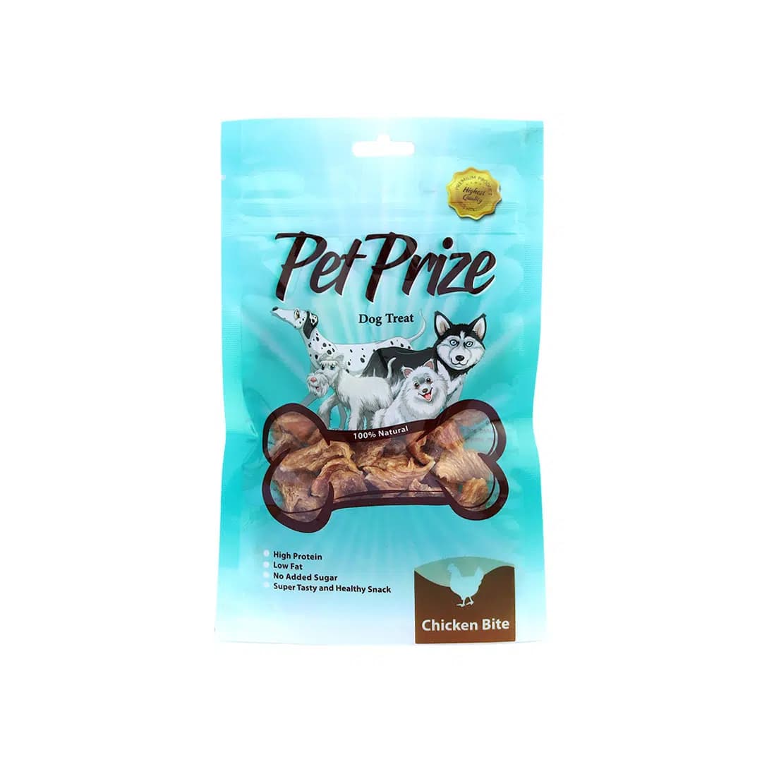 تشویقی سگ پت پرایز مرغ نخودی Pet Prize وزن 50 گرم