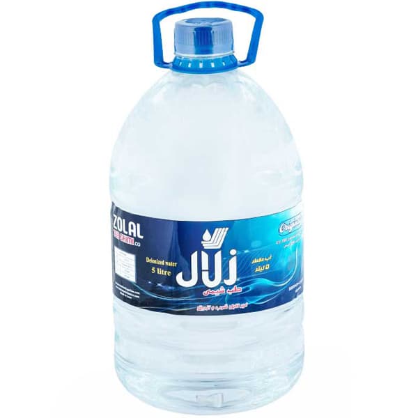 آب مقطر زلال 2 تقطیر 5 لیتری