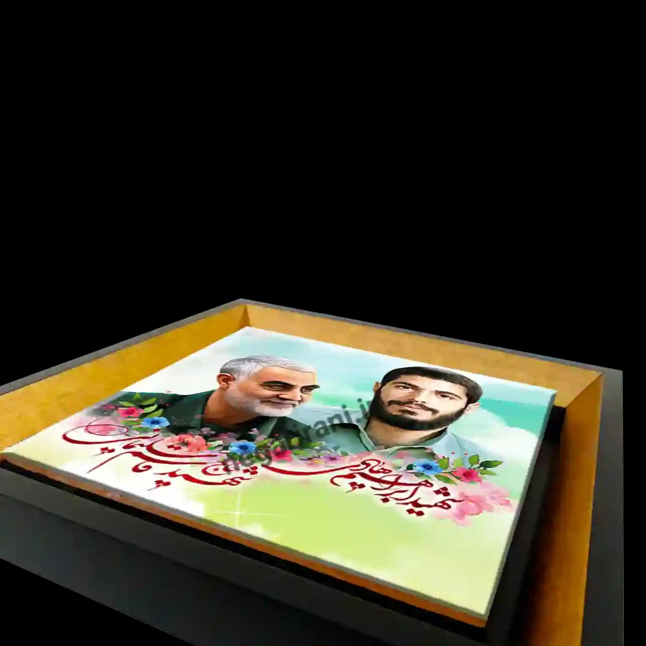 تابلو کاشی شهید هادی و شهید سلیمانی مدل 2ZG136 — تصویر ۳
