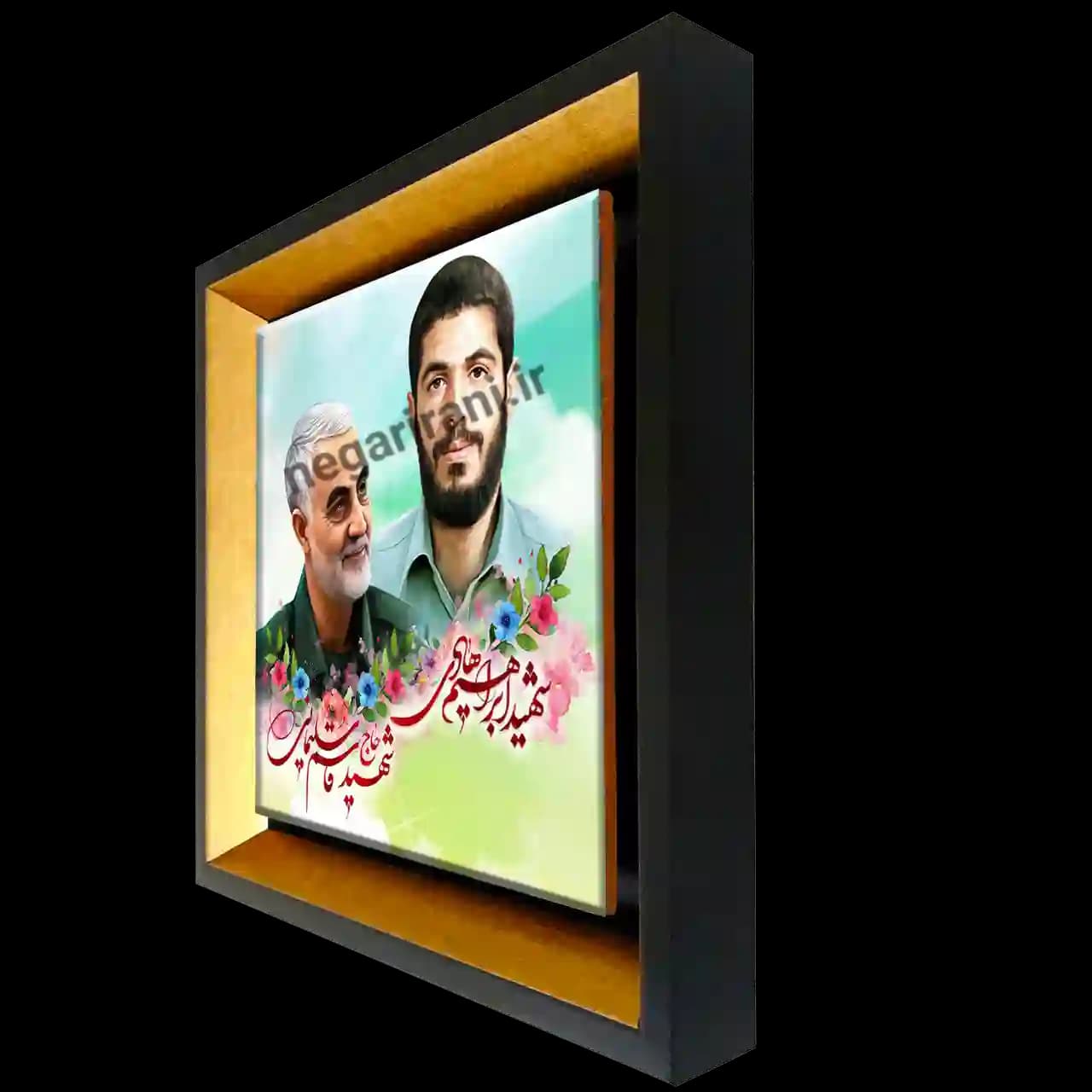 تابلو کاشی شهید هادی و شهید سلیمانی مدل 2ZG136 — تصویر ۲
