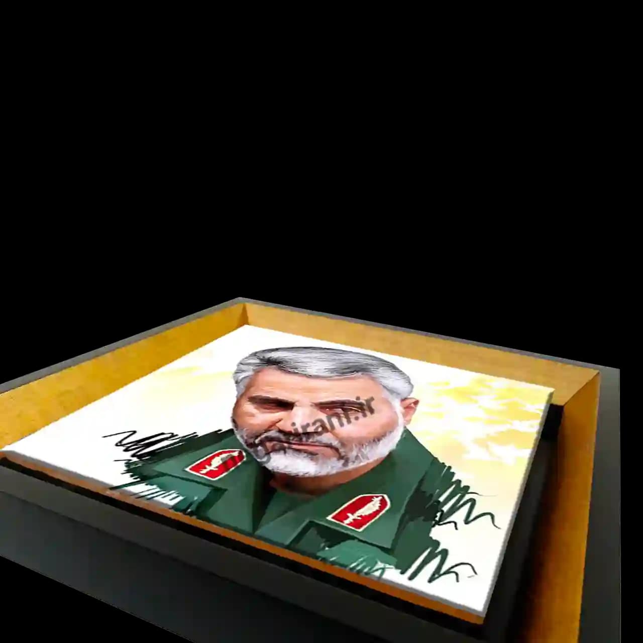 تابلو کاشی شهید حاج قاسم مدل 2ZG118 — تصویر ۳