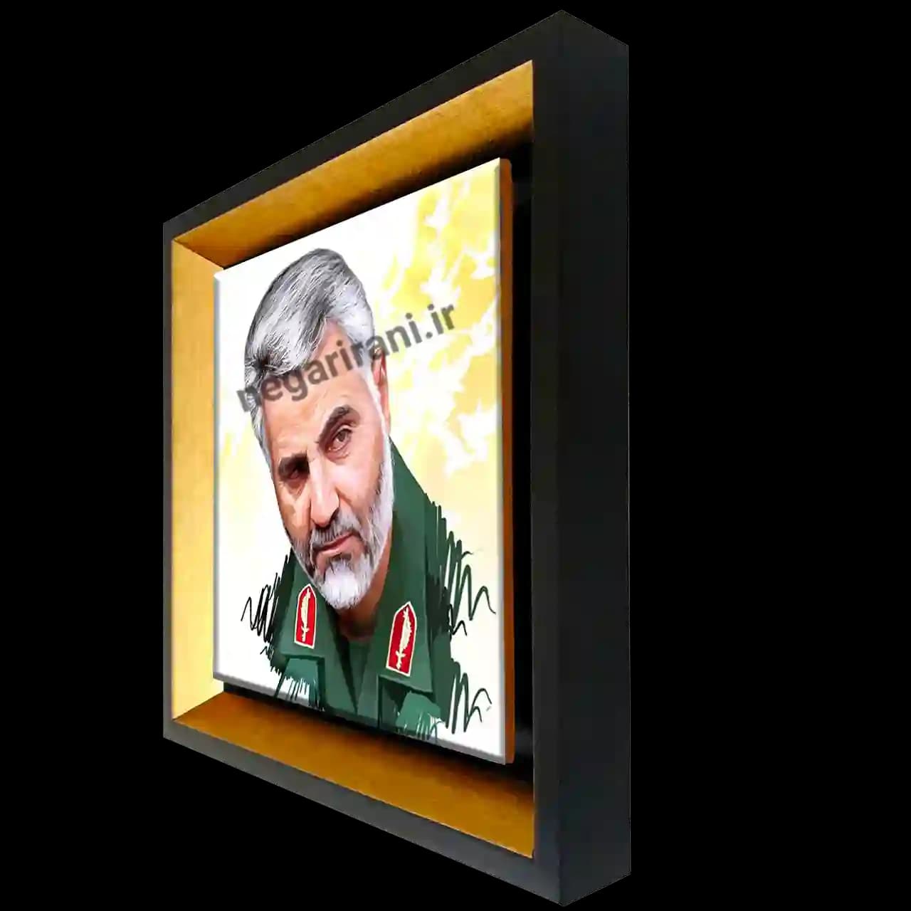 تابلو کاشی شهید حاج قاسم مدل 2ZG118 — تصویر ۲