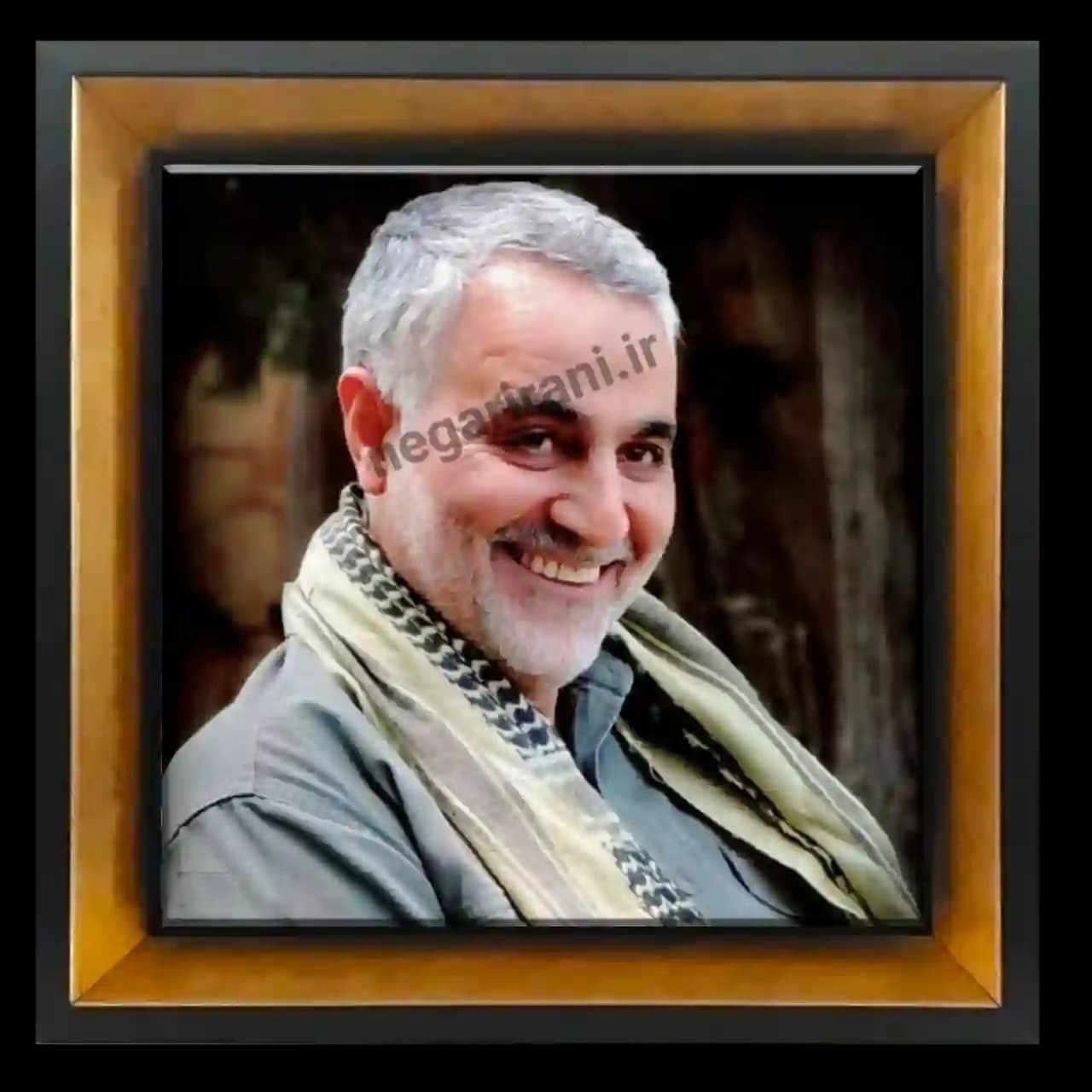 تابلو کاشی شهید سردار سلیمانی مدل 2ZG116