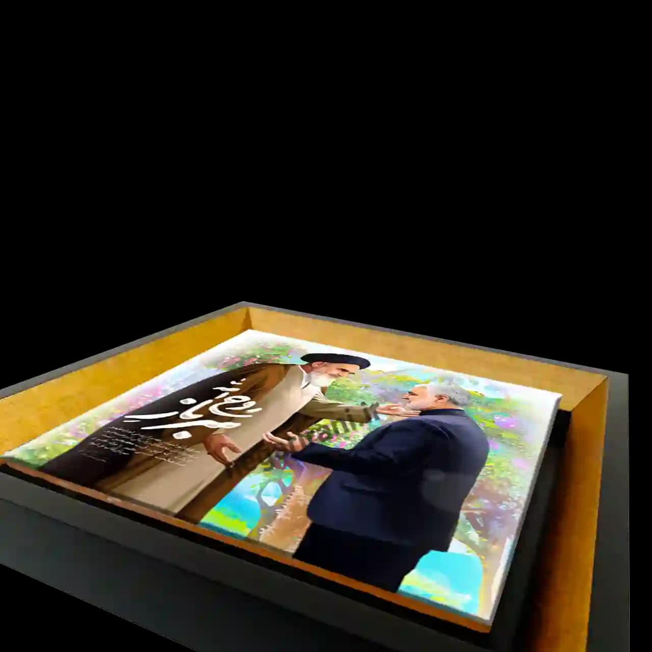 تابلو کاشی سرباز روح الله و رهبری مدل 2ZG115 — تصویر ۳
