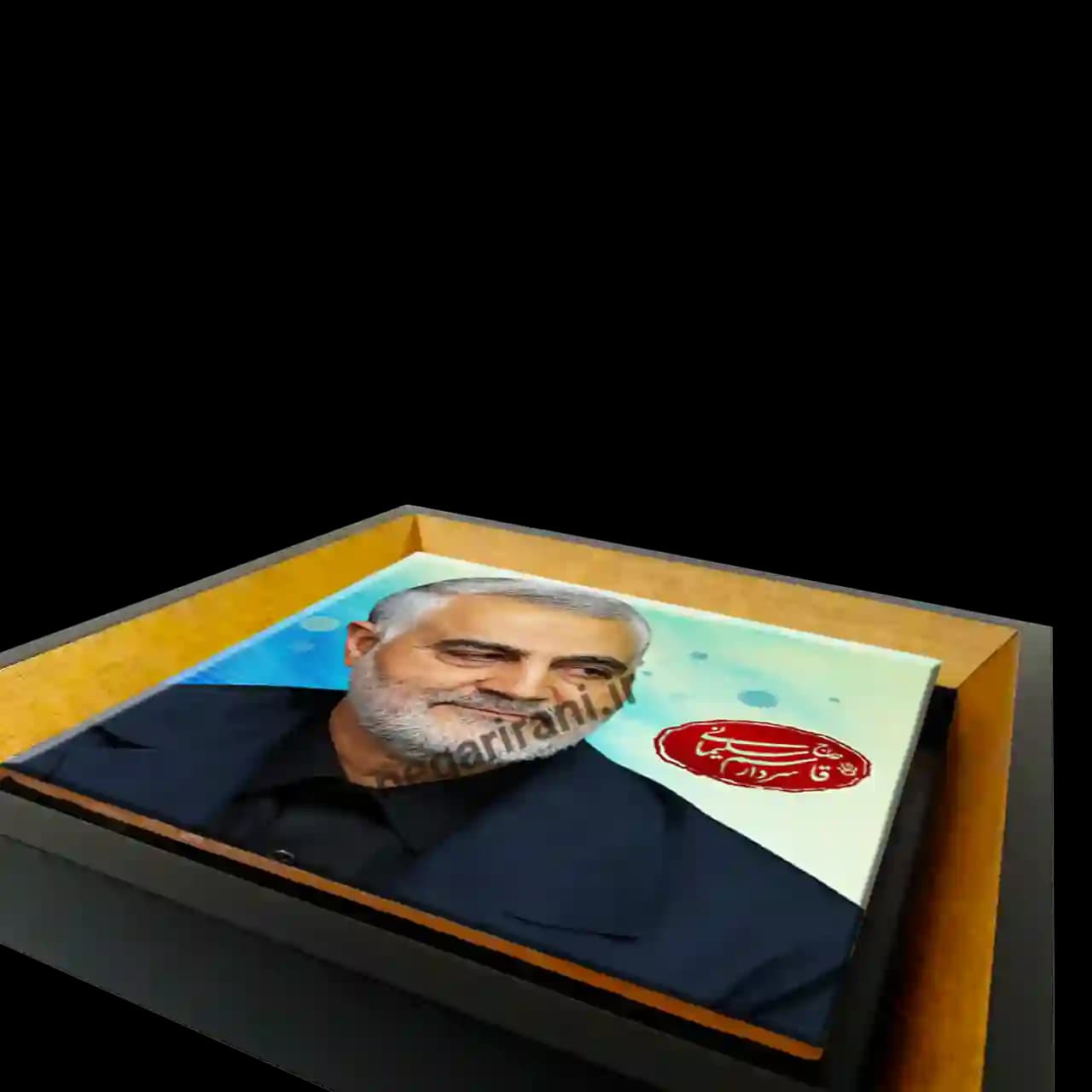 تابلو کاشی سردار قاسم سلیمانی مدل 2ZG129 — تصویر ۳