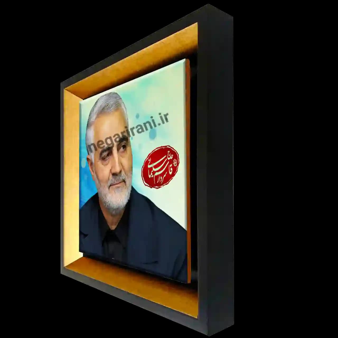 تابلو کاشی سردار قاسم سلیمانی مدل 2ZG129 — تصویر ۲