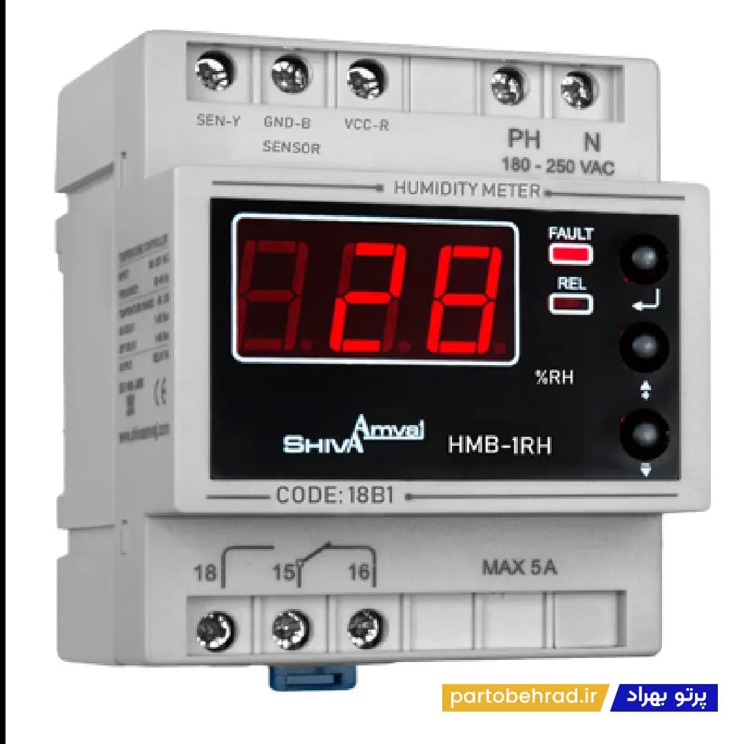 رطوبت سنج با سنسور شیوا امواج مدل HMB-1RH
