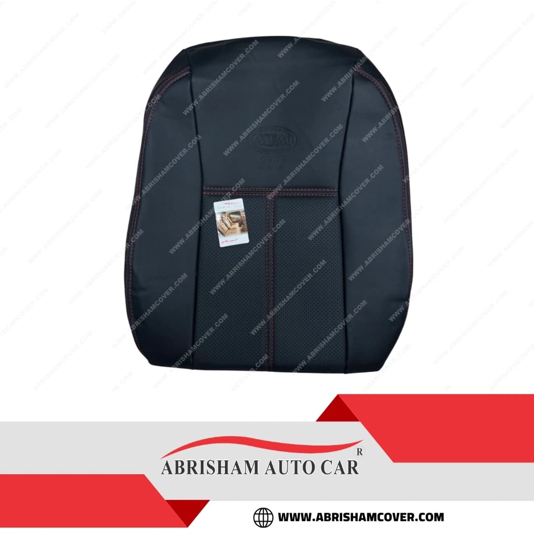 روکش صندلی mvm 315 تمام چرم مشکی با دوخت قرمز