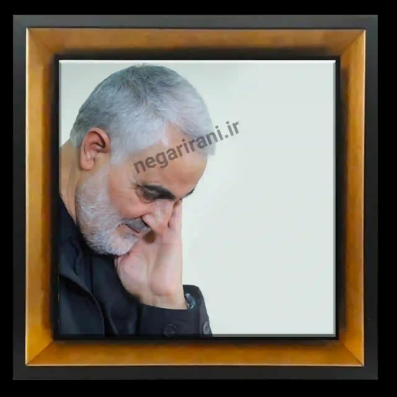 تابلو کاشی حاج قاسم سلیمانی مدل 2ZG87