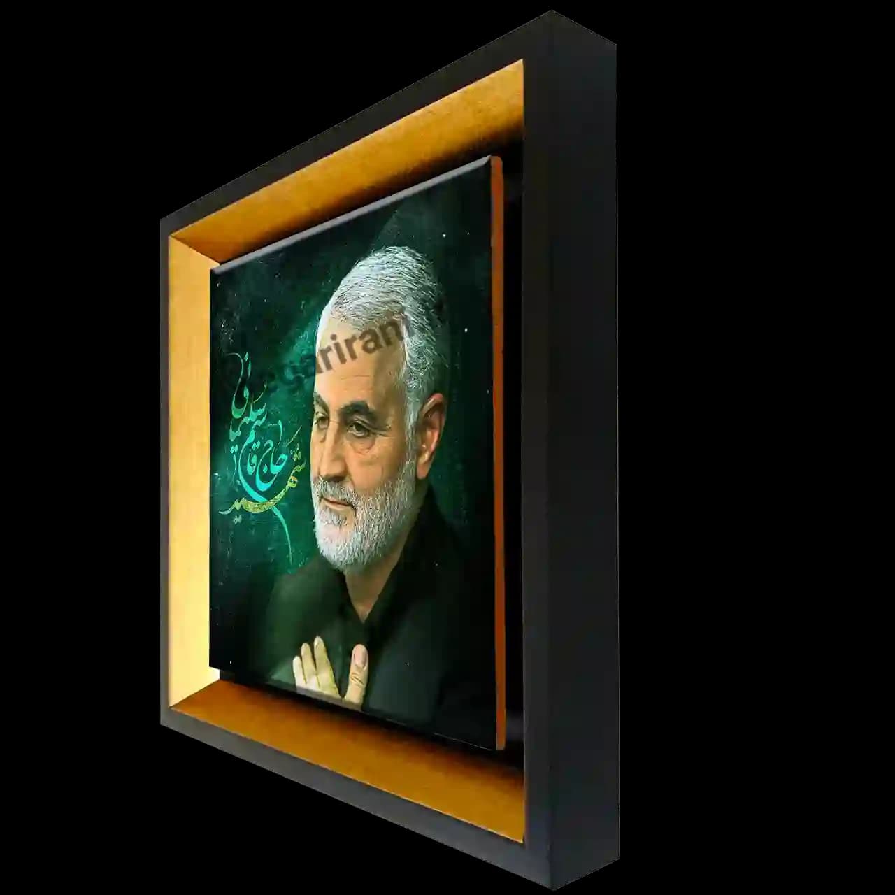 تابلو کاشی شهید حاج قاسم سلیمانی مدل 2ZG86 — تصویر ۲