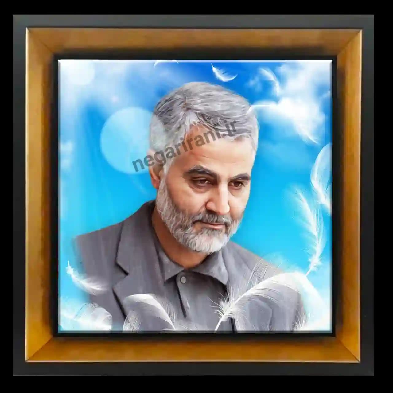 تابلو کاشی شهید حاج قاسم سلیمانی مدل 2ZG66