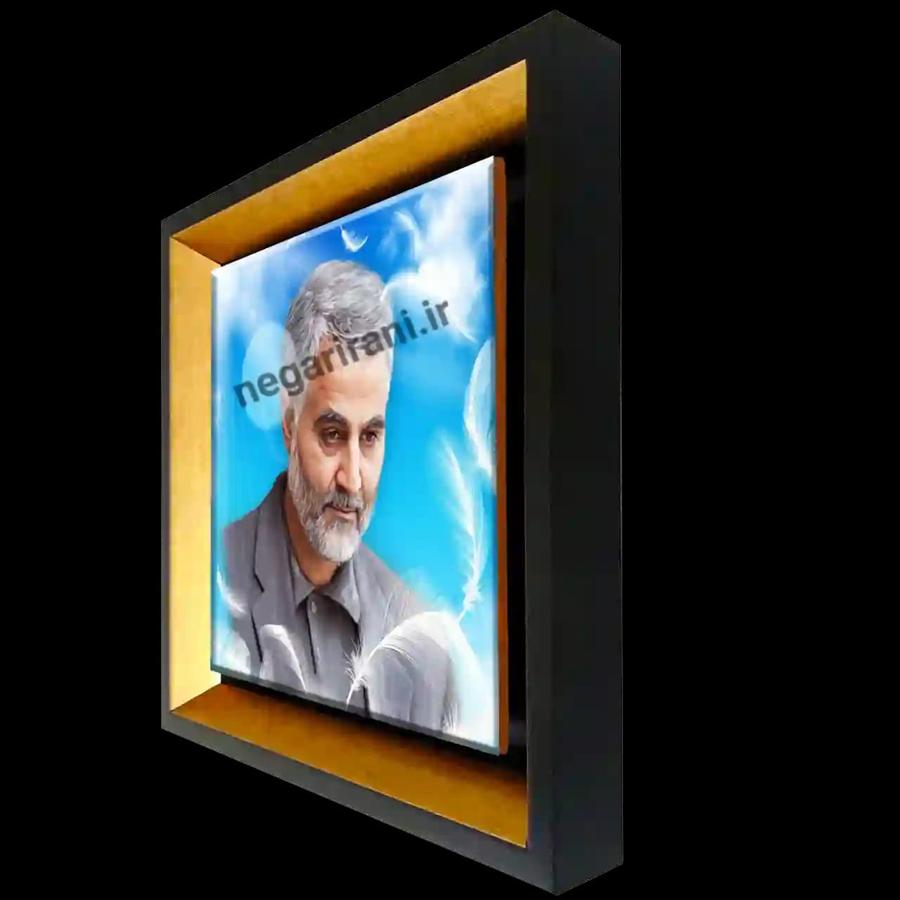 تابلو کاشی شهید حاج قاسم سلیمانی مدل 2ZG66 — تصویر ۲