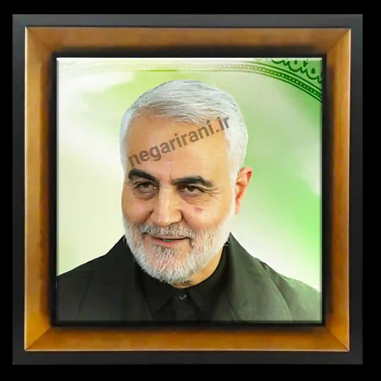 تابلو کاشی شهید سلیمانی مدل 2ZG65