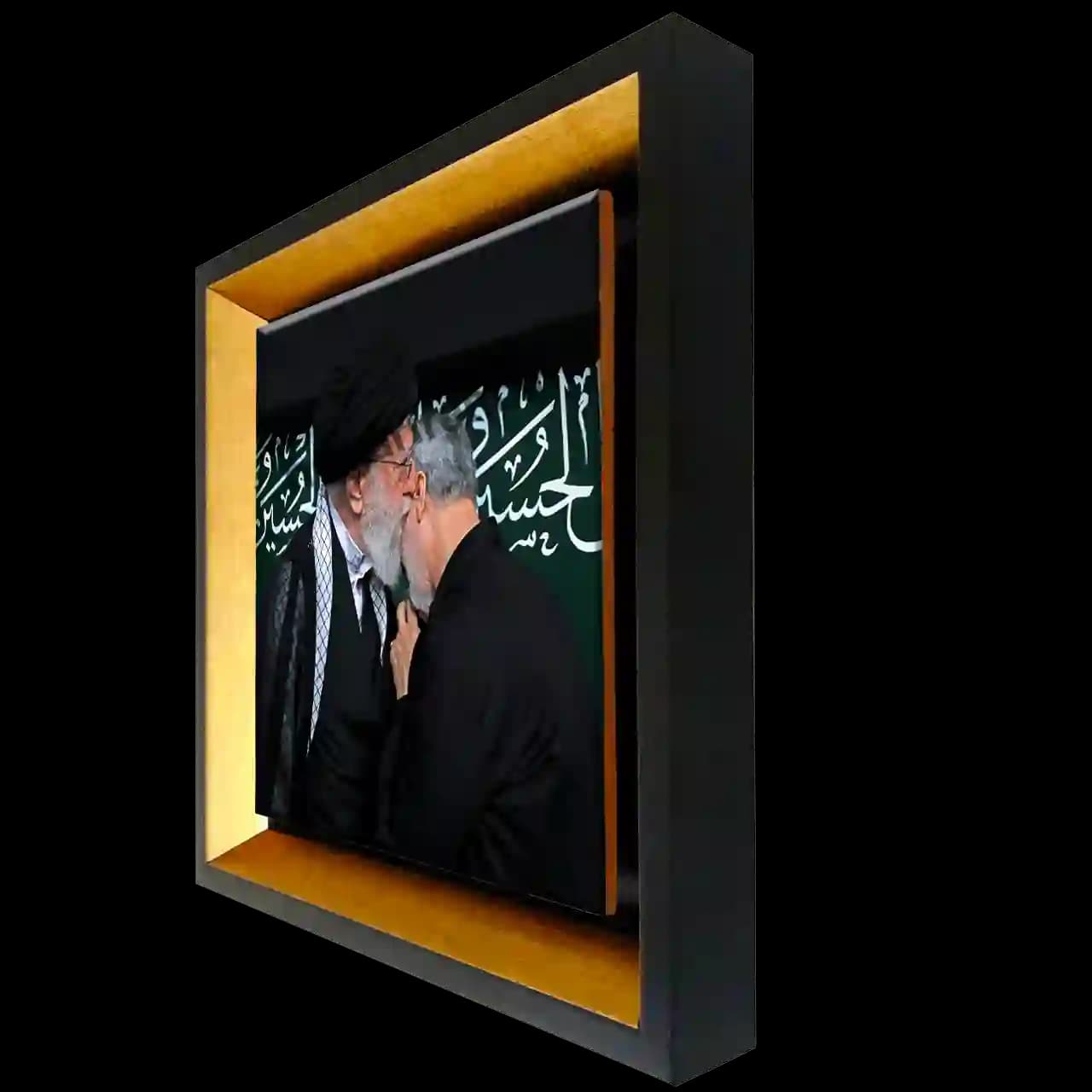 تابلو کاشی رهبری و حاج قاسم مدل 2ZG49 — تصویر ۲