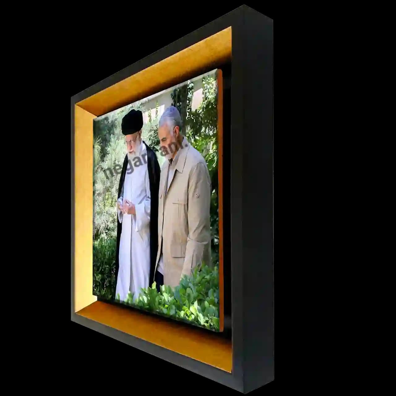 تابلو کاشی امام رهبری و حاج قاسم مدل 2ZG14 — تصویر ۲
