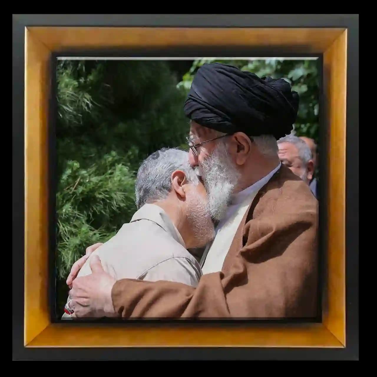تابلو کاشی امام رهبری و حاج قاسم مدل 2ZG13