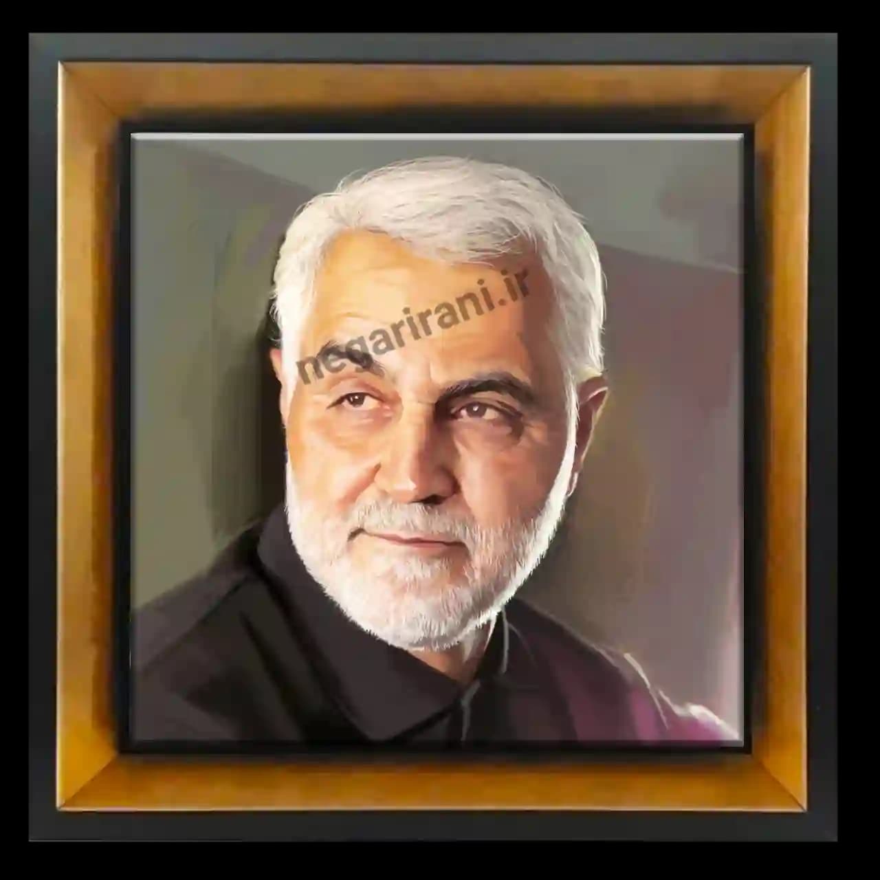 تابلو کاشی حاج قاسم سلیمانی مدل 2ZG11