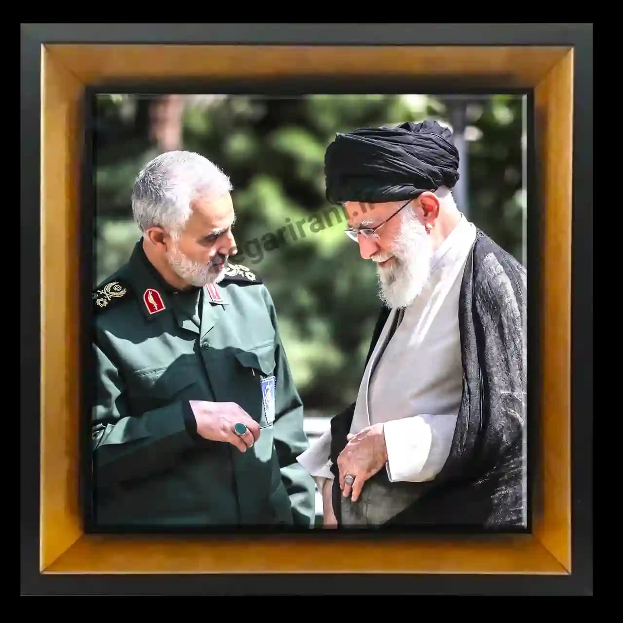 تابلو کاشی رهبری و حاج قاسم مدل 2ZG1