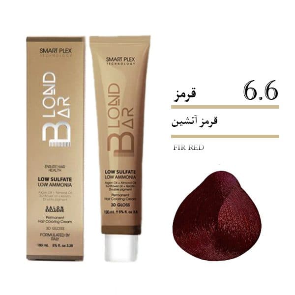 رنگ مو شماره 6.6 بلوندبار حجم 100 میلی لیتر