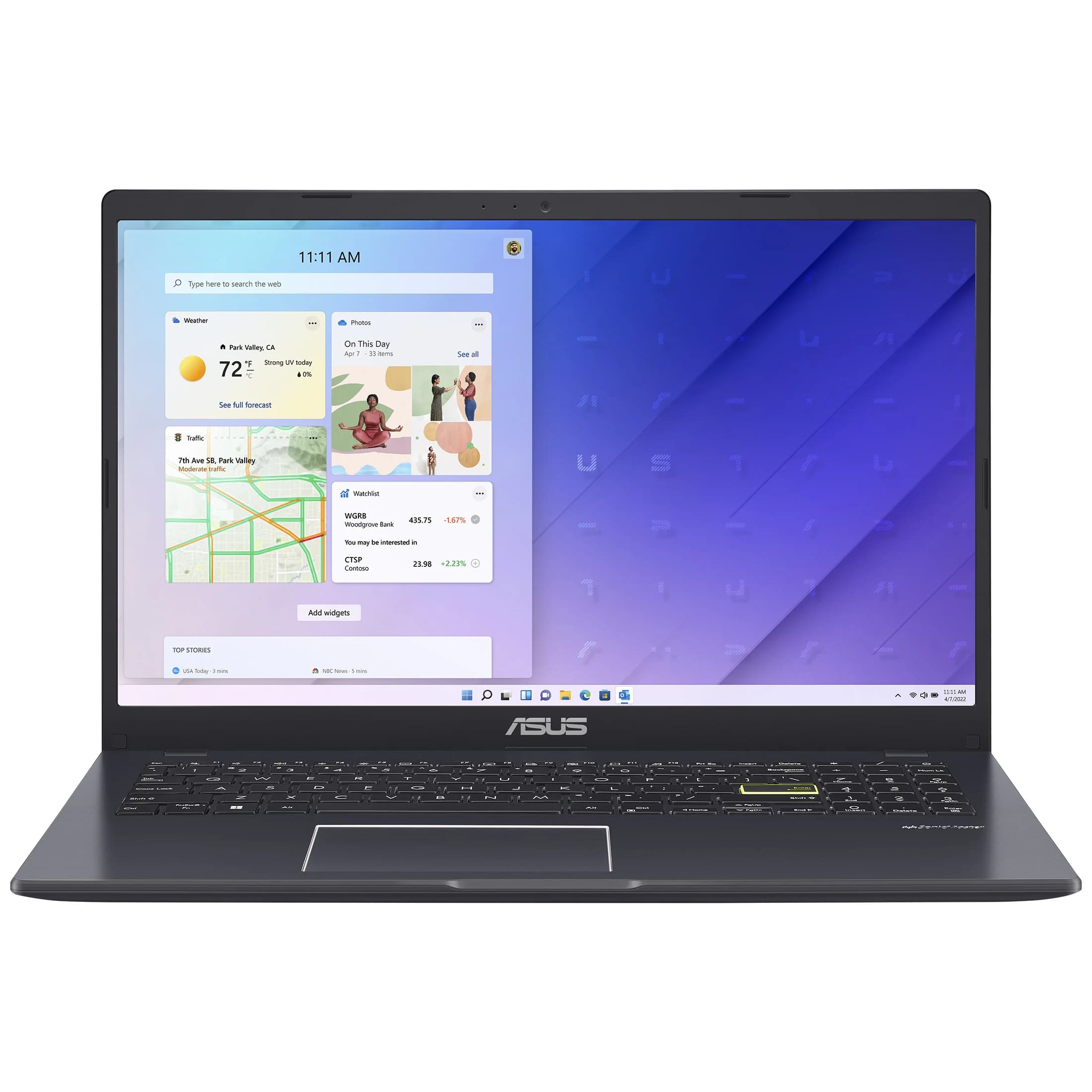 لپ تاپ 15.6 اینچی ایسوس مدل Vivobook E510KAB با پردازنده سلرون N4500 و حافظه 8 گیگابایت