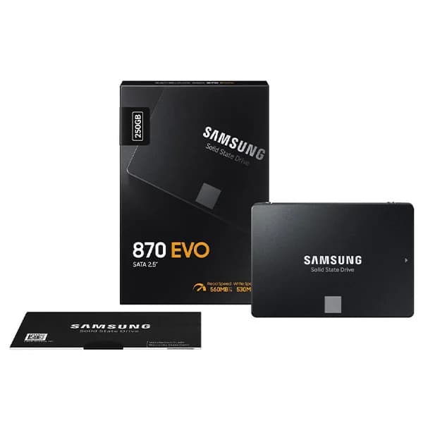 حافظه اس اس دی اینترنال سامسونگ مدل EVO 870 با ظرفیت 250 گیگابایت و رابط SATA III — تصویر ۸