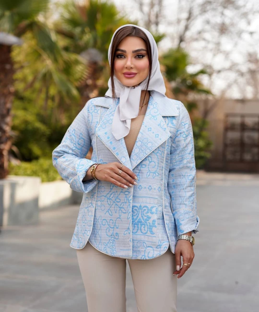 کت ژاکارد مدل سالویا — تصویر ۳