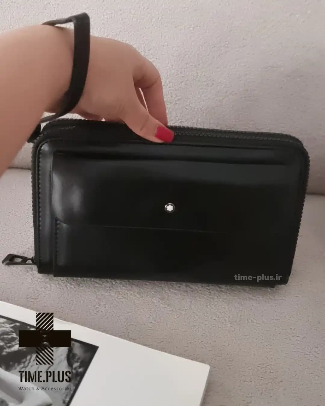کیف مدارک مون بلان براق ۲ زیپ ماشین حساب دار — تصویر ۵