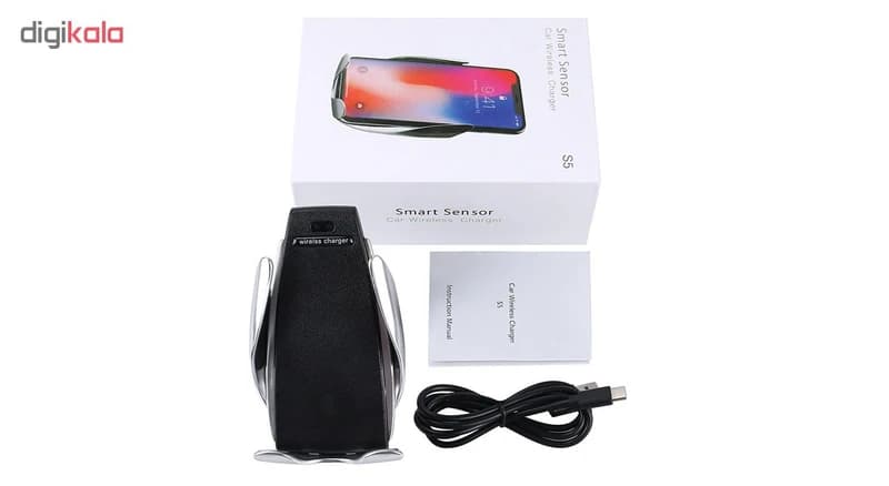 پایه نگهدارنده و شارژر بی سیم گوشی موبایل مدل S5 کد B17776 — تصویر ۲