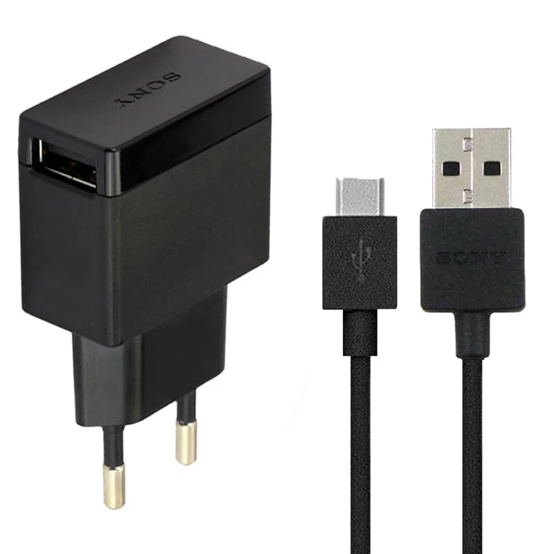 شارژر دیواری سونی مدل EP880 به همراه کابل تبدیل microUSB کد B17741 — تصویر ۲