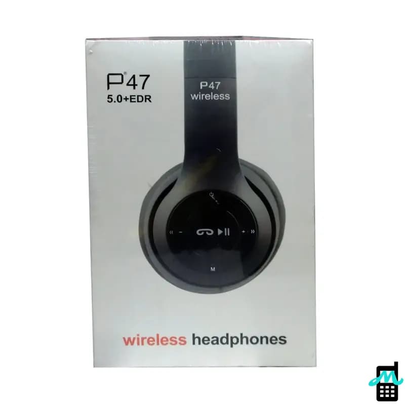 هدفون P47 بی سیم و نسخه V5.0 رنگ مشکی کد B17590 — تصویر ۳