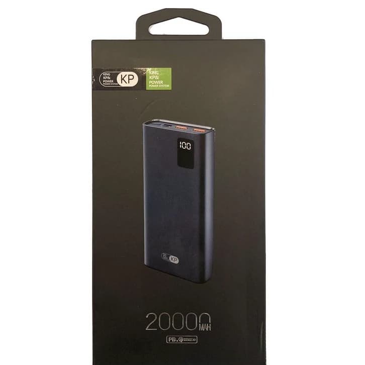 پاوربانک کینگ کی پی اند پاور مدل PD-25 ظرفیت 20000 میلی آمپر ساعت رنگ مشکی کد B17585 — تصویر ۳