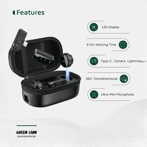 میکروفون بیسیم گرین لاین GM-85X GNGM85XMICBK — تصویر ۶